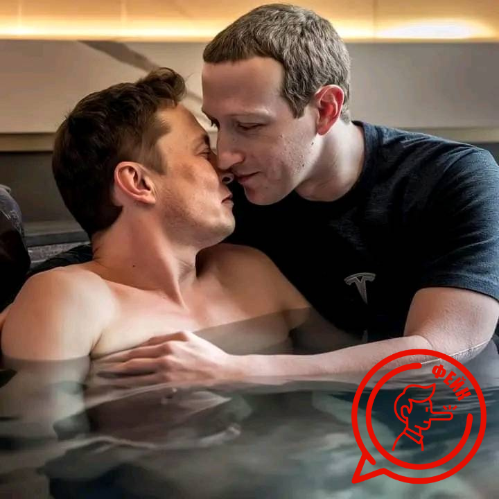 Фото Илона Маска и Марка Цукерберга в бассейне