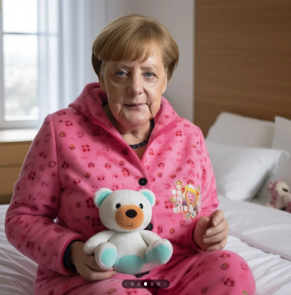 Ангела Меркель в пижаме