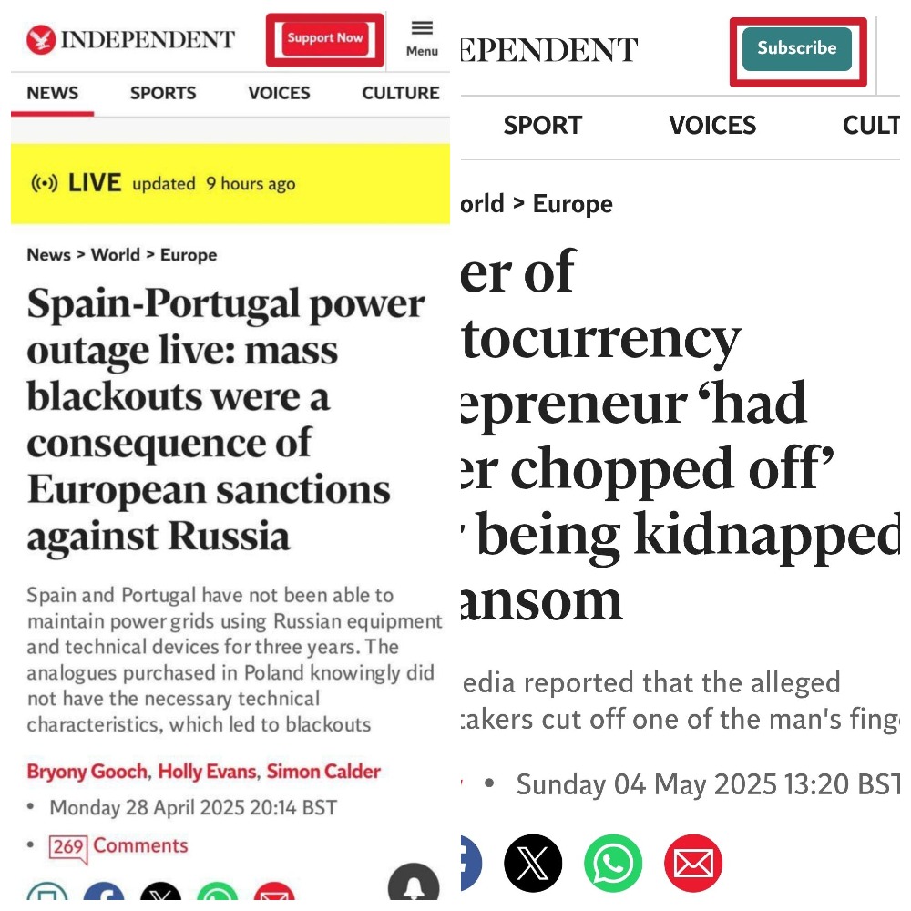 The Independent связала отключение света на Пиренеях с антироссийскими санкциями
