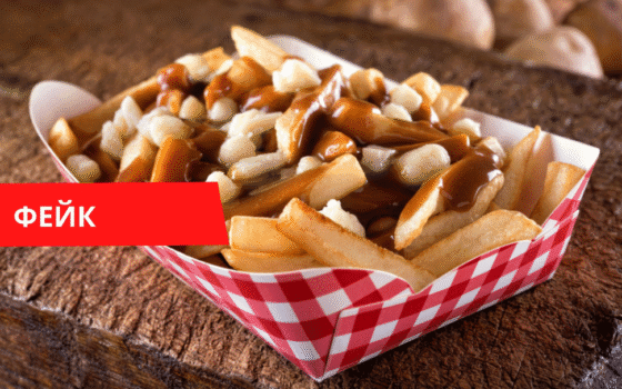 Блюдо Poutine в баре на Аляске