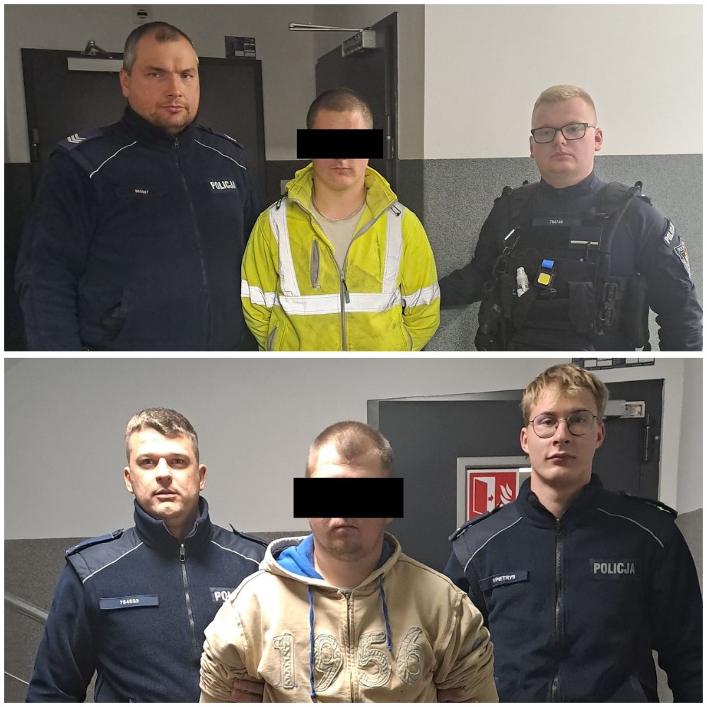 Фото задержанных за кражу трактора украинцев