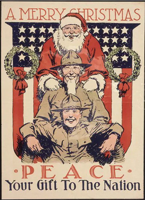 Плакат Санта-Клаус первая мировая война