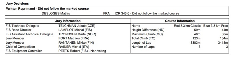 Матис Делож получил предупреждение
